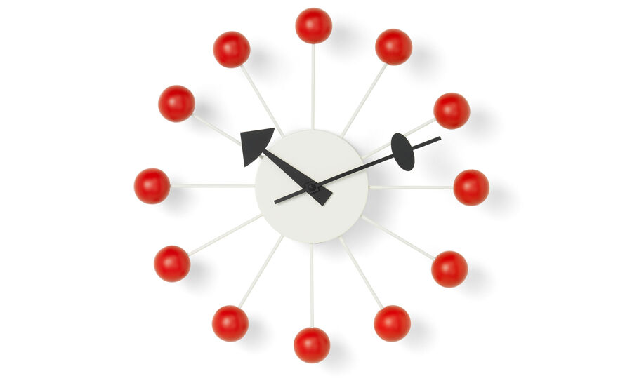george+nelson+ball+clock+in+red