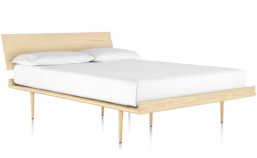nelson™ thin edge bed with wood taper legs