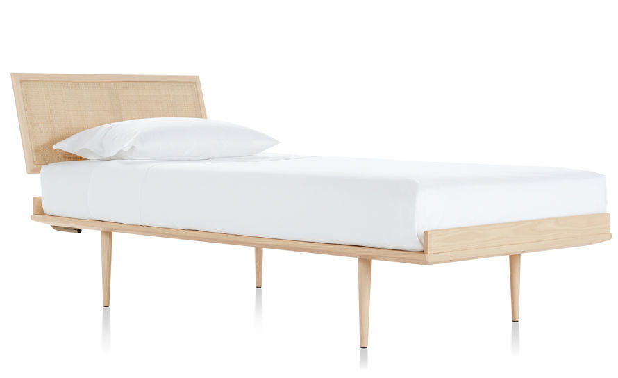 nelson thin edge bed with wood taper legs
