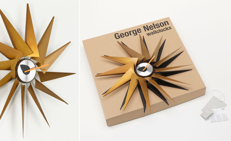 e Nerson-Turbine Clock タービンクロック　ウッド George Nelson Turbine Clock by Vitra | hive