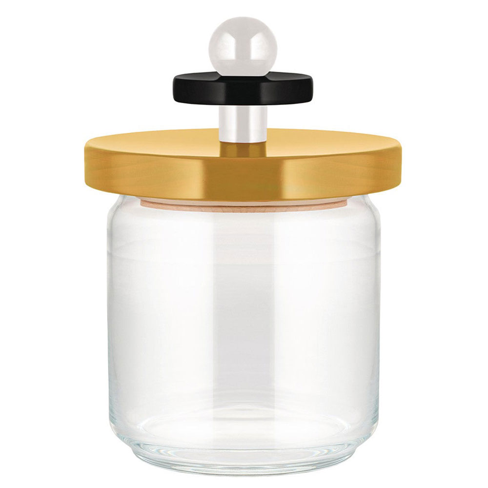 ettore sottsass glass jar by Ettore Sottsass for Alessi