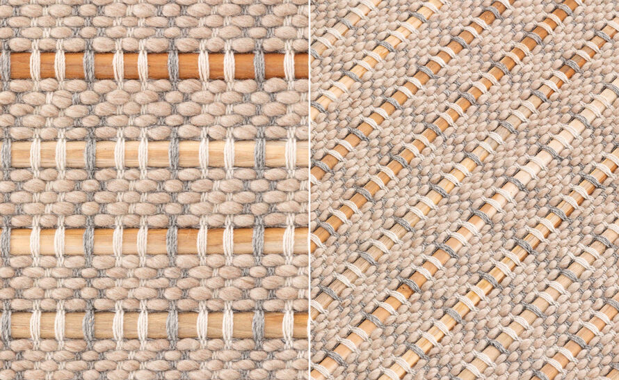 Goz Ame Hand Loomed Wool & Teak Rug by Kengo Kuma for GAN | hive