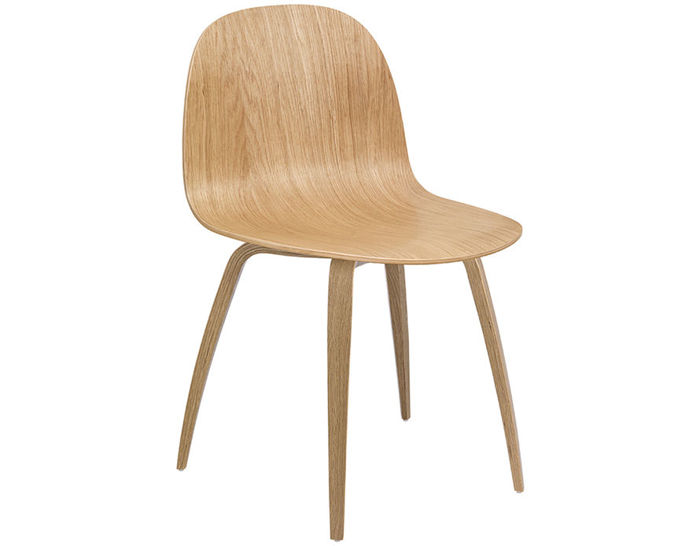 gubi 2d wood base dining chair