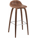 gubi 3d wood base stool by Komplot Design for GUBI