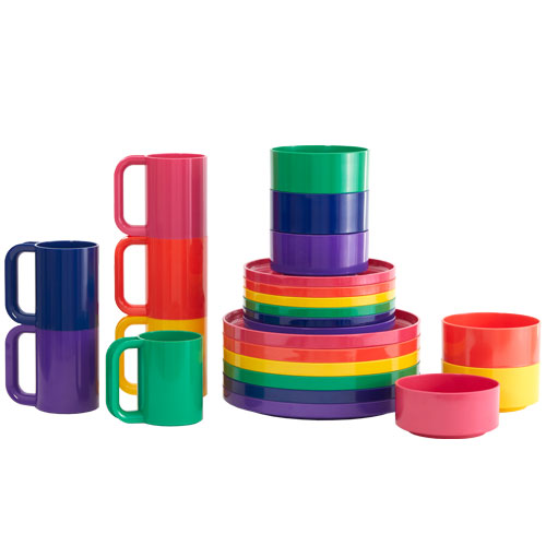 hellerware 24 piece dinnerware & mug set by Massimo Vignelli for Heller