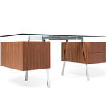 homework 2 desk with glass top  - 