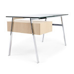 homework 1 desk with glass top  - 