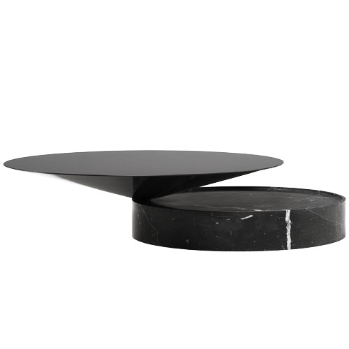 laurel coffee table stone base by Luca Nichetto for De La Espada