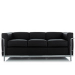 le corbusier lc2 3 seat sofa with down cushions  - 