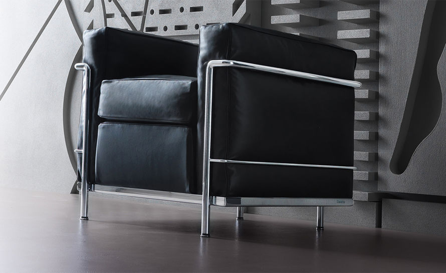 Le Corbusier LC2 Armchair produced by Cassina