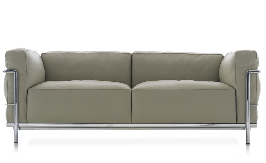 le corbusier lc3 two seat sofa with down cushions