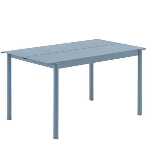 linear steel table by Thomas Bentzen for Muuto