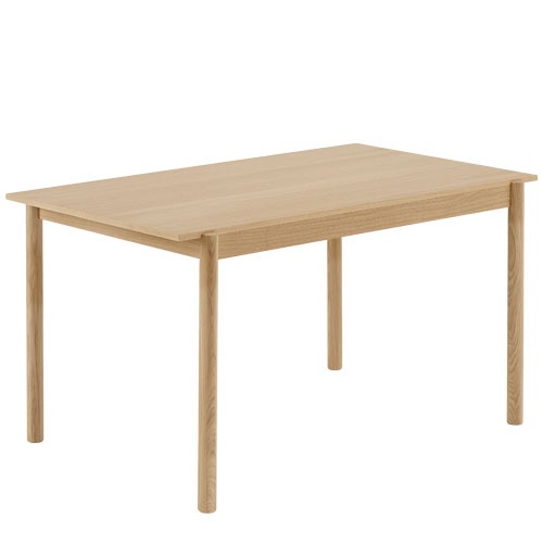 linear wood table by Thomas Bentzen for Muuto