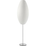 nelson™ cigar bubble floor lamp on lotus stand  - 