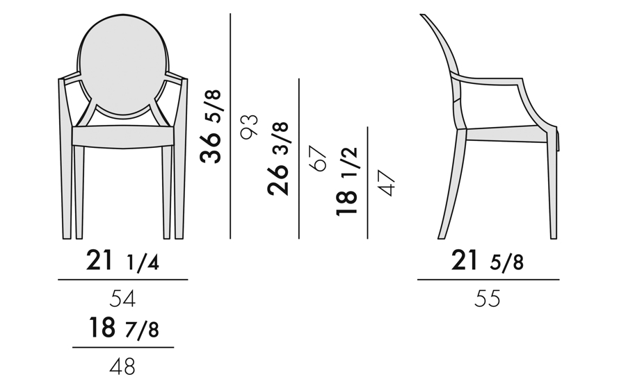 Louis Ghost Chair 2-Pack by Philippe Starck for Kartell | hive
