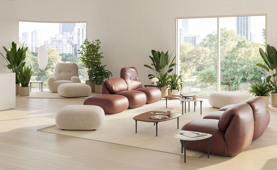 Luva Modular Sofa Corner Sectional by Gabriel Tan for Herman