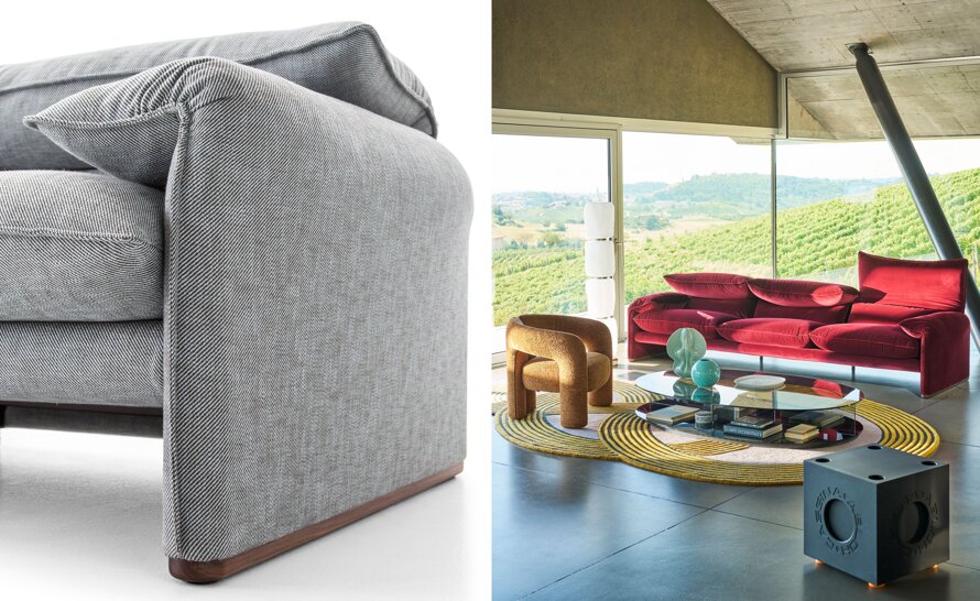 Maralunga 2 Seater Sofa, 74.8