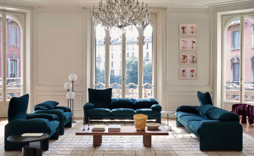 Maralunga 2 Seater Sofa, 74.8