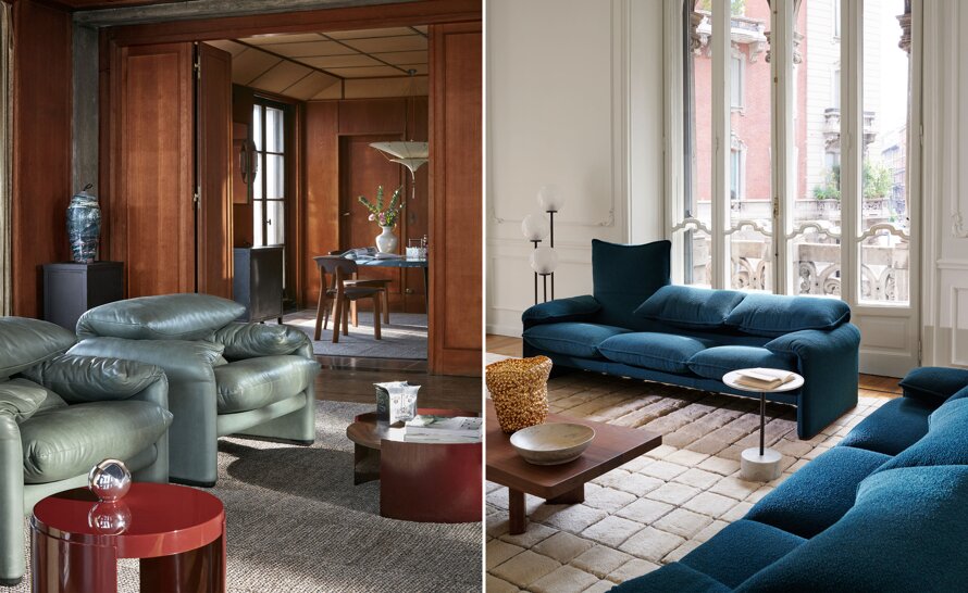 Maralunga 2 Seater Sofa, 74.8