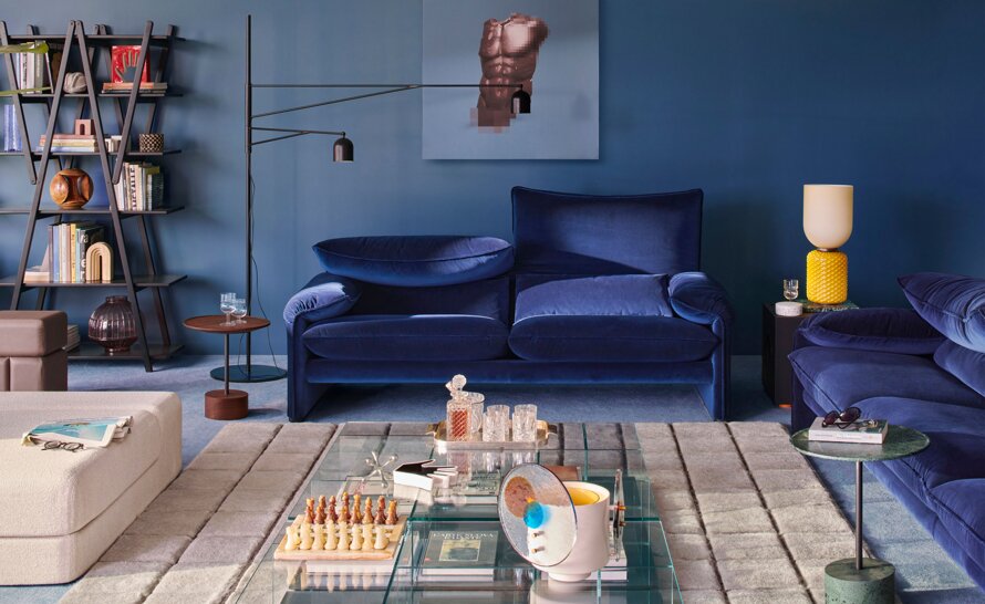 Maralunga 2 Seater Sofa, 74.8