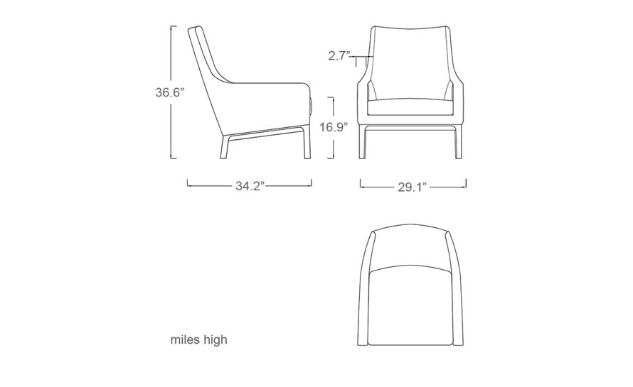 Miles High Lounge Chair - hivemodern.com