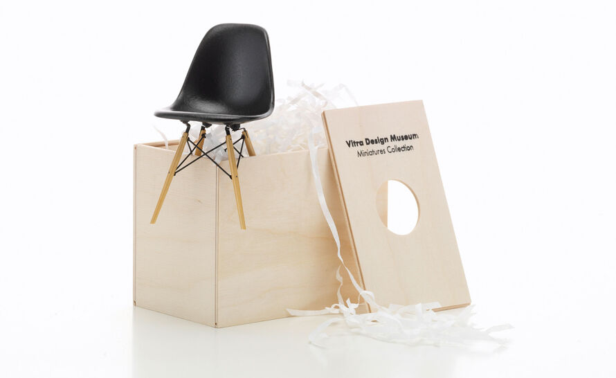 Miniature Charles & Ray Eames DSW Chair produced by Vitra Miniature Charles & Ray Eames DSW Chair produced by Vitra