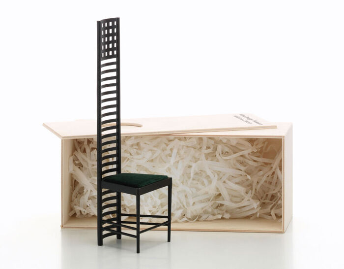 Miniature Charles Rennie Mackintosh Hill House 1 Chair produced by