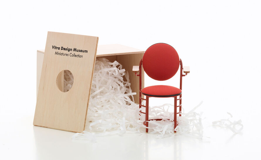 Miniature Frank Lloyd Wright Johnson Wax Chair produced by the