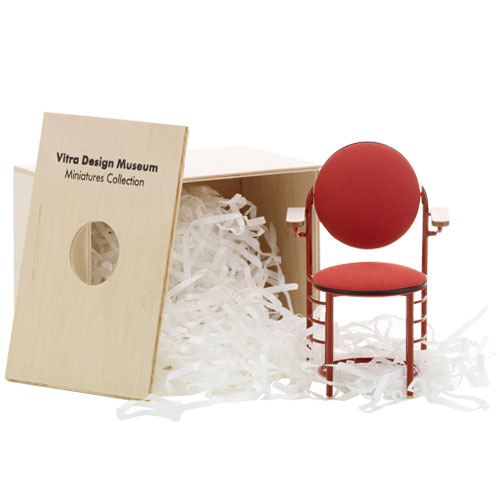 miniature flw johnson wax chair by Frank Lloyd Wright for Vitra.