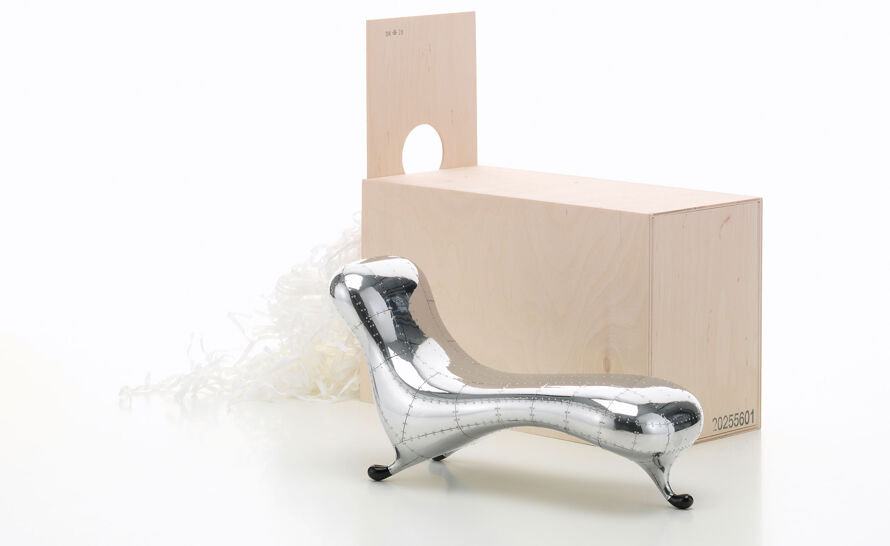 Miniature Marc Newson Lockheed Lounge produced by Vitra