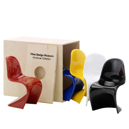 miniature panton chair set of 5 by Verner Panton for Vitra.