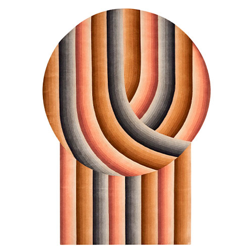 mirage round rug by Patricia Urquiola for GAN