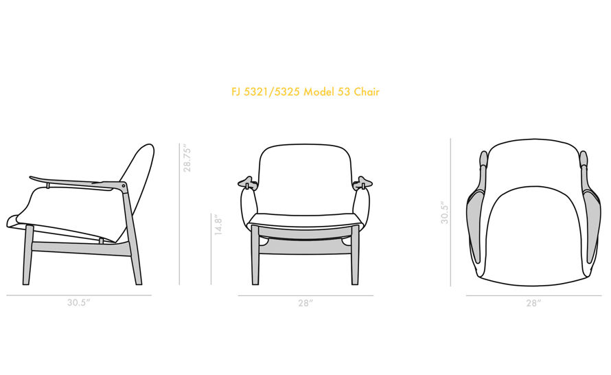Model 53 Chair by Finn Juhl from House of Finn Juhl | hive