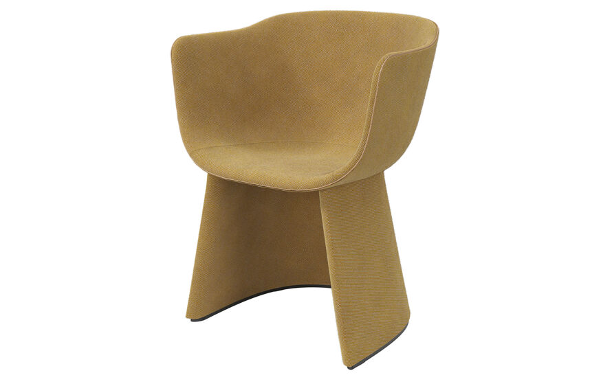 Monolit Dining Chair with leather piping