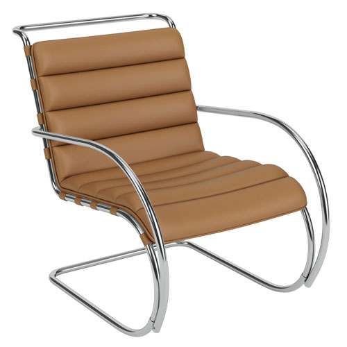 mr lounge chair with arms by Mies Van Der Rohe for Knoll