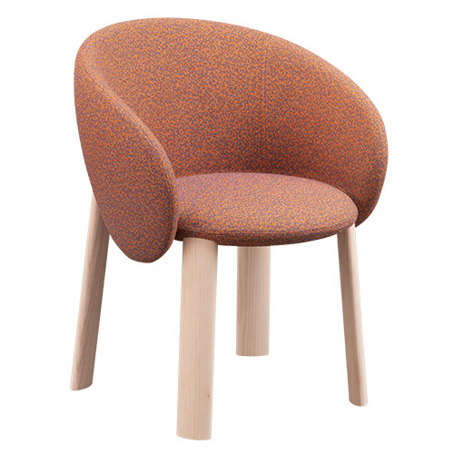 nebula wood dining chair by E-ggs for Miniforms