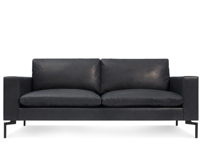 new standard 78" leather sofa
