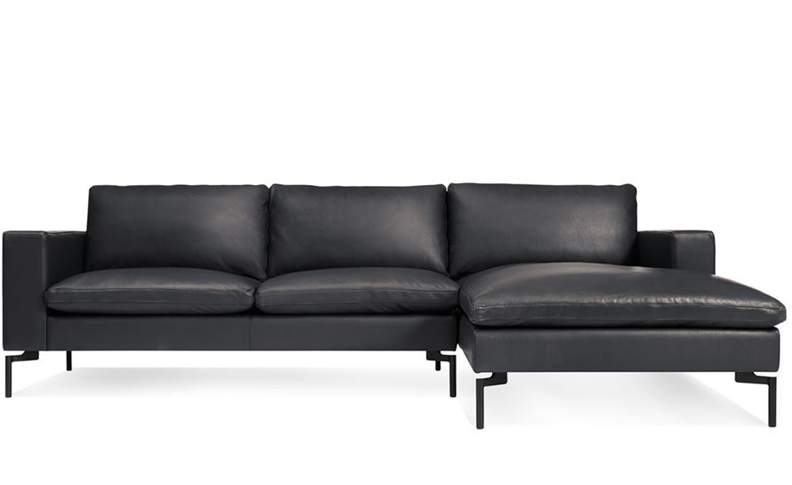 new standard leather sofa with chaise