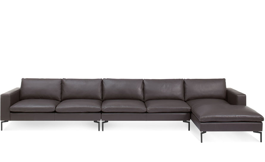 new standard medium sectional leather sofa