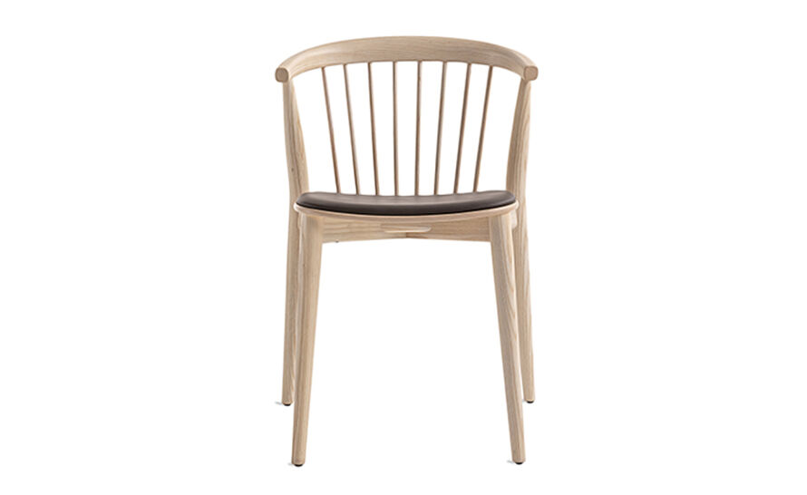newood chair with upholstered seat