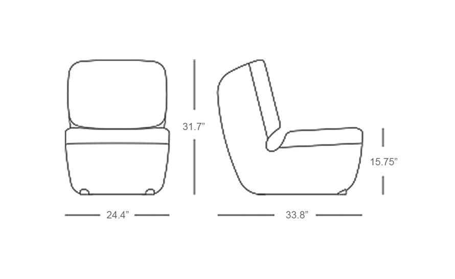 NIMROD Upholstered polyethylene easy chair By Magis