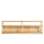 open plan long and low bookcase  - 