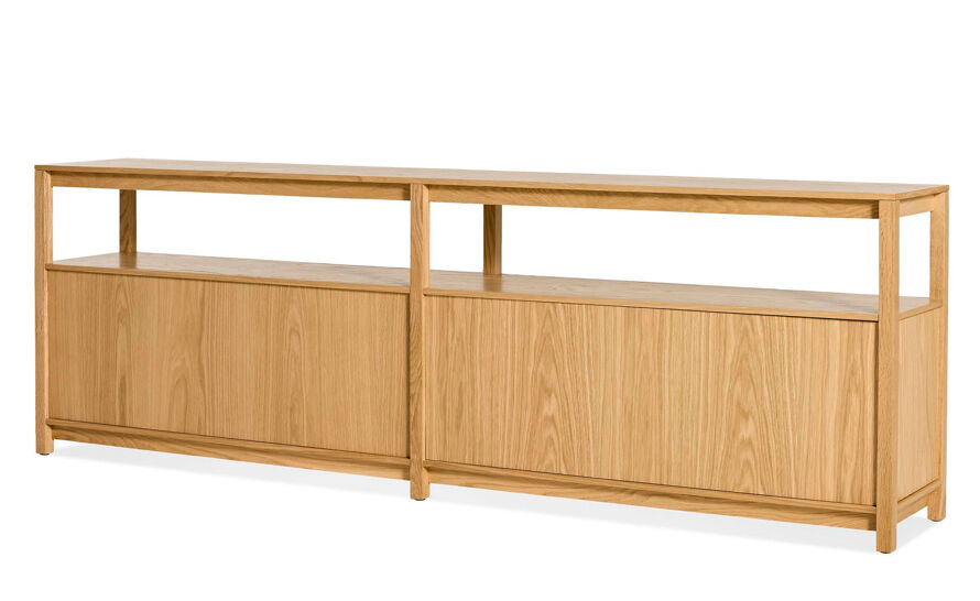 Open Plan Long and Low Bookcase with Storage from Blu Dot | hive