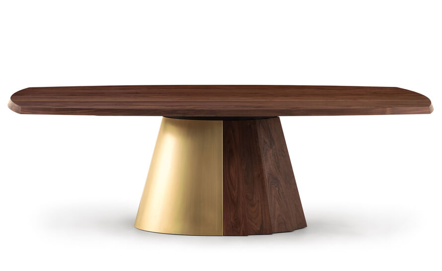 Orion Dining Table wood & metal base