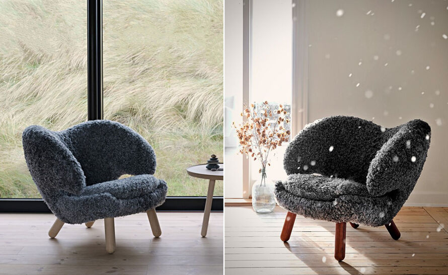 Pelican Chair with Sheepskin