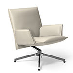 pilot low back lounge chair with upholstered arms - Barber & Osgerby - Knoll