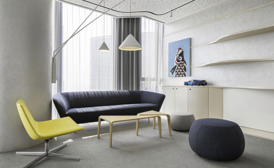 Pix 137 Three Seat Ottoman by Ichiro Iwasaki for Arper | hive