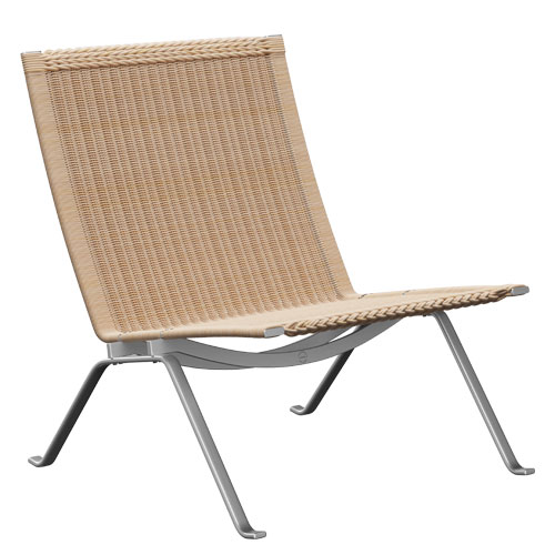 pk22 easy chair in wicker by Poul Kjaerholm for Fritz Hansen