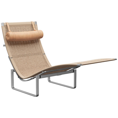 forberede Giftig Pinpoint PK24 Chaise Lounge by Poul Kjaerholm for Fritz Hansen | hive