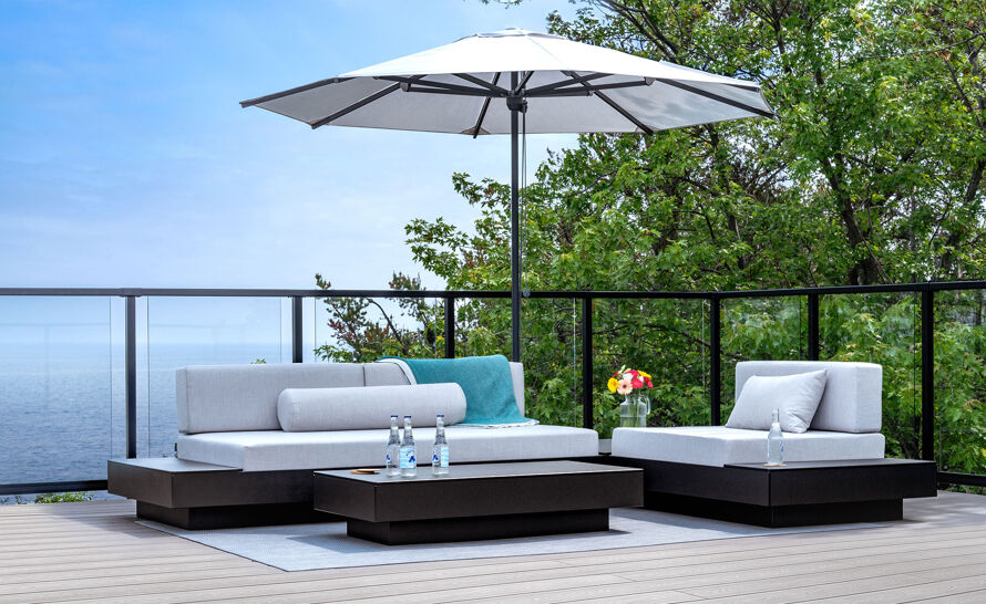 その他 TS Loll Designs Modern Outdoor Patio Table Satellite End Table